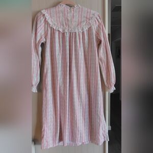 Lanz Pink and White Floral Nightgown. Girls Large